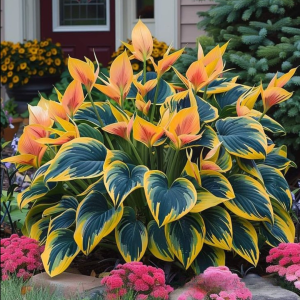 Хоста Флейм Данс купить по цене от 650р. в интернет-магазине «Посадика» с доставкой почтой в в Пролетарске и по всей России – [изображение №1].